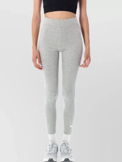 Nike 7/8 Length High-waisted Stretch Leggings In Gray