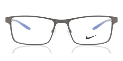 Nike 8047 074 Occhiali Da Vista Grigi Per Uomo (solo Montatura) In Multi