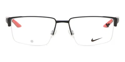 Nike 8054 N Men's Glasses, Black, Size 55 In White