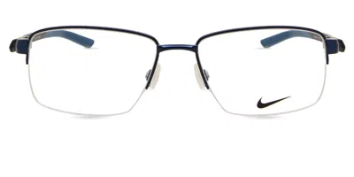 Nike 8141 410 Occhiali Da Vista Blu Per Uomo (solo Montatura) In Purple
