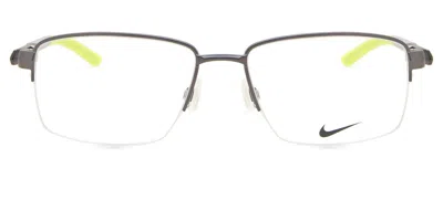 Nike 8141 070 Occhiali Da Vista Gunmetal Per Uomo (solo Montatura) In Burgundy