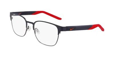 Nike 8156 039 Men's Glasses Gunmetal Size 52 - Free Lenses - Blue Light Block Available In Satin Gridiron Gunmetal