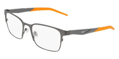 Nike 8185 070 Men's Glasses Gunmetal Size 56 - Free Lenses - Blue Light Block Available In Gray