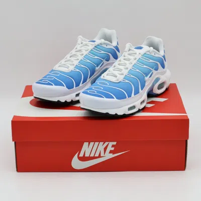 Pre-owned Nike 852630-411  Air Max Plus Battle Blue White (men's)
