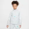 Nike Academy Big Kids' 1/2-zip Hooded Soccer Track Jacket In Grey