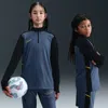 Nike Academy Big Kids' Dri-fit Long-sleeve 1/4-zip Soccer Drill Top In Blue