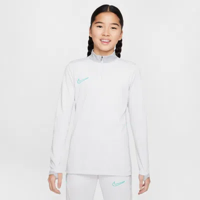 Nike Academy Big Kids' Dri-fit Long-sleeve 1/4-zip Soccer Drill Top In Grey
