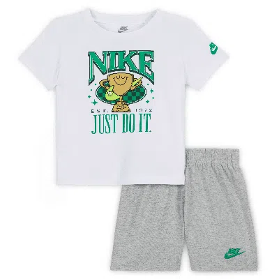 Nike Babies' Toddler Boys 2-piece Ace Your Game Jersey And Shorts Set In Light Smoke Gray Heather