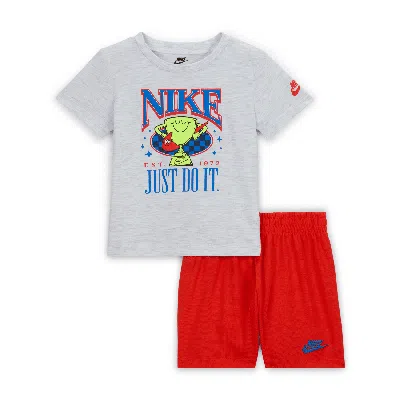 Nike Ace Your Game Baby (12-24m) Jersey T-shirt And Shorts Set In Picante Red