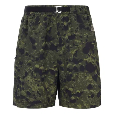 Nike Acg All-over Print Trail Shorts 'green' In Multi