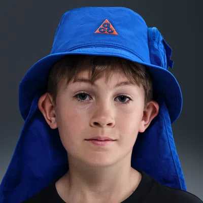 Nike Acg Apex Big Kids' Bucket Hat In Blue