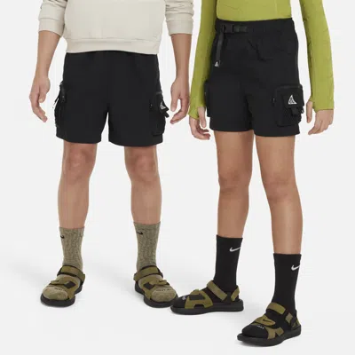 Nike Acg Big Kids' Cargo Shorts In Black
