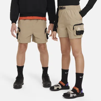 Nike Acg Big Kids' Cargo Shorts In Brown