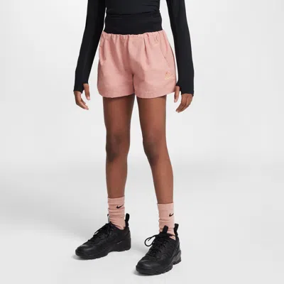 Nike Acg Big Kids' (girls') Hiking Shorts In Pink