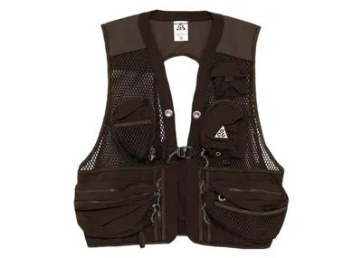 Pre-owned Nike Acg Buttles Gilet Vest In Ebony Brown