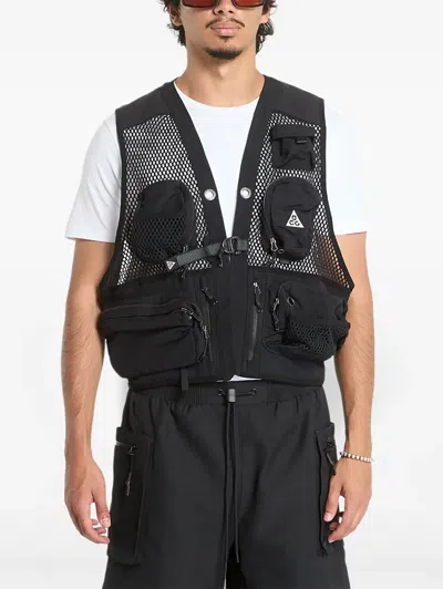 NIKE ACG BUTTLES MESH-PANELLED MULTI-POCKET VEST