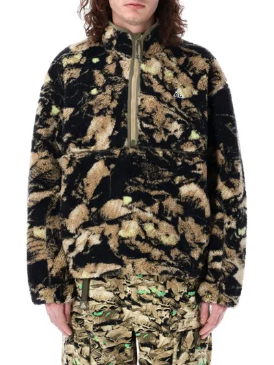 Nike Acg Canwell Glacier Sweatshirt In Parachute Beige & Summit White