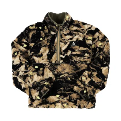 Pre-owned Nike Acg Canwell Glacier Therma-fit Half-zip Sweatshirt 'parachute Beige/summit White' | Brown | Men