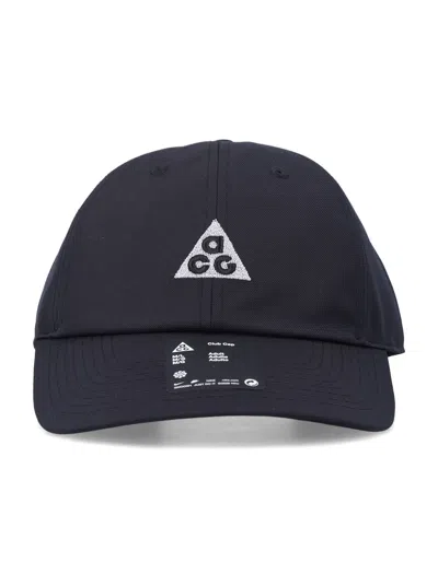 Nike Acg Club Cap In Heavyweight Cotton Twill With Pre-curved Brim In Nero