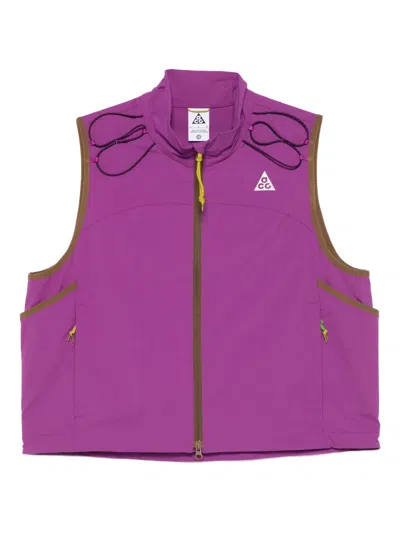 Nike Acg Death Bloom Zip Sleeveless Jacket In Purple