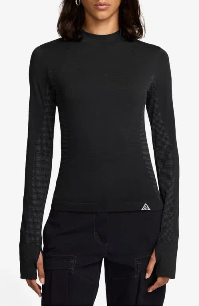 Nike Acg Delta River Dri-fit Adv Long Sleeve Top In Black/cool Grey