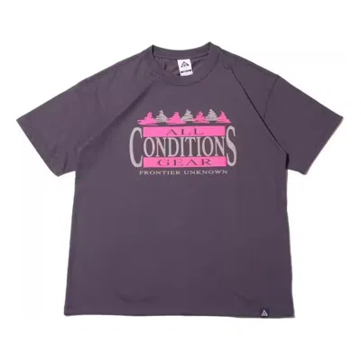 Nike Acg Dri-fit T-shirt 'purple' In Gray