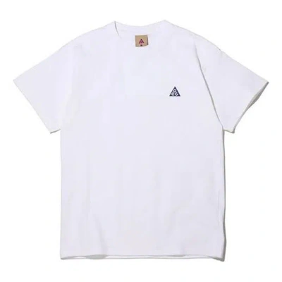 Nike Acg Embroidered Logo Sports Short Sleeve White