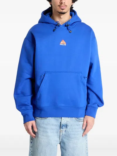 Nike Acg Fleece Hoodie In Blue