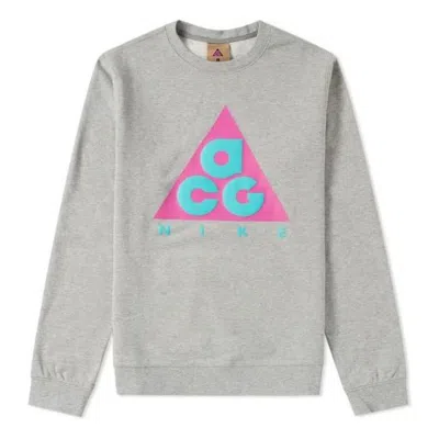 Nike Acg Front Logo Sweatshirt 'grey' In Gray