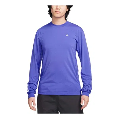 Nike Acg Goat Rocks Dri-fit Adv Long Sleeve T-shirt Asia Sizing 'purple'
