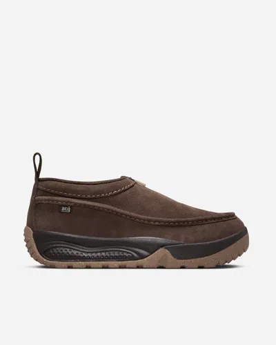 Nike Acg Izy Rubber-trimmed Suede Sneakers In Brown