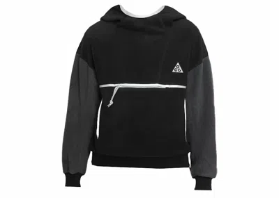 Pre-owned Nike Acg Kids Icon Fleece Polartec Hoodie In Core Black/wolf Grey