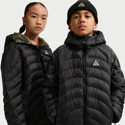 Nike Acg "lava Flow" Big Kids' Therma-fit Adv Jacket In Black