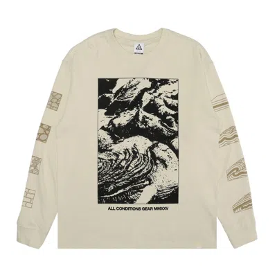 Pre-owned Nike Acg Lava Flow Long-sleeve Tee 'light Khaki' | Tan | Men's Size S In Brown
