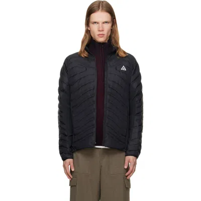 Nike Black Acg Lava Loft Down Jacket In Black/black/black/su