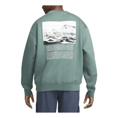 Nike Acg Logo Fleece Printing Sports Long Sleeves Green
