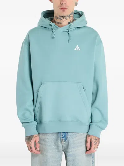 Nike Acg Logo Hoodie In Blue