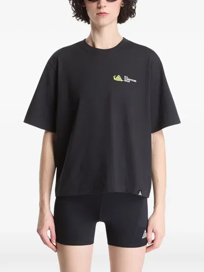 Nike Acg Logo-print T-shirt In Black