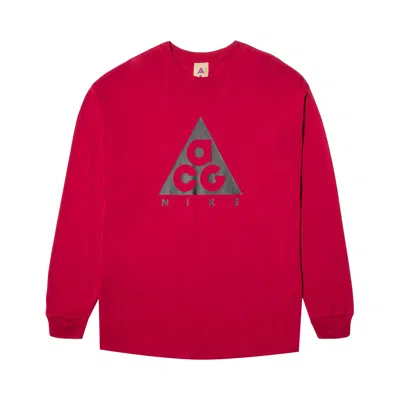 Pre-owned Nike Acg Long-sleeve Tee 'noble Red/black' | Men's Size L