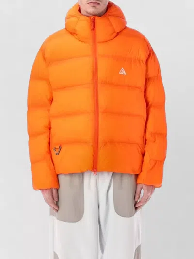 Nike Acg Lunar Lake Hooded Quilted Jacket In Orange