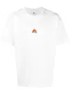 Nike Acg Logo Embroidered Pattern Loose Round Neck Short Sleeve White In White