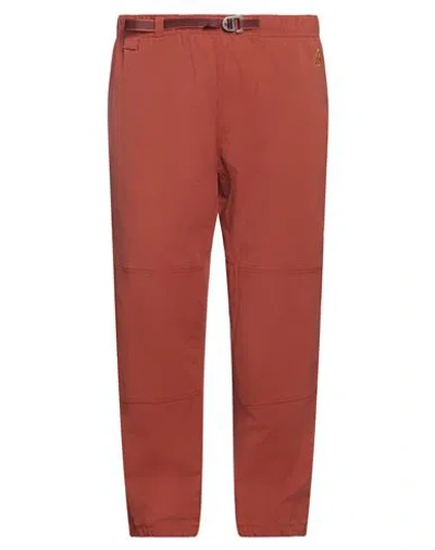 Nike Acg Man Pants Brick Size Xl Nylon, Elastane In Red