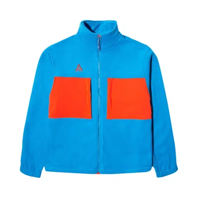 Pre-owned Nike Acg Microfleece Jacket 'imperial Blue/habanero Red/black' | Men's Size S