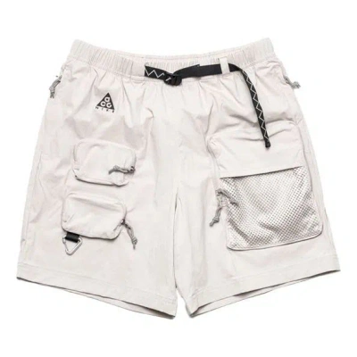 Nike Acg Multiple Pockets Cargo Shorts Creamy White In Yellow