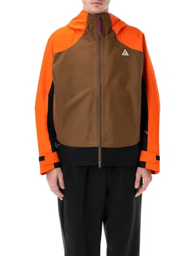 Nike Hooded Colour-block Skiwear In Brown