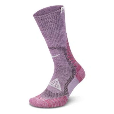 Nike Acg Outdoor Crew Socks 'purple' In Pink