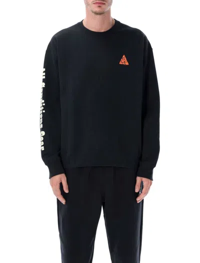 Nike Acg Outdoor Graphic Sweatshirt In Black