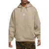 Nike Acg Oversize Water Repellent Therma-fit Fleece Hoodie In Khaki/khaki