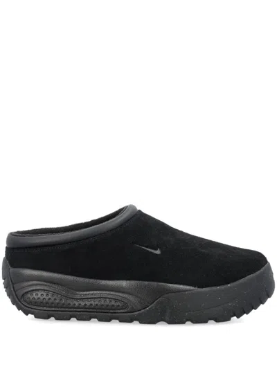 Nike Acg Rufus Leather-trimmed Suede Slip-on Sneakers In Black