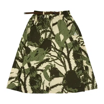 Pre-owned Nike Acg Smith Summit Skirt 'light Khaki/cargo Khaki/summit White' | Tan | Women's Size L In Brown